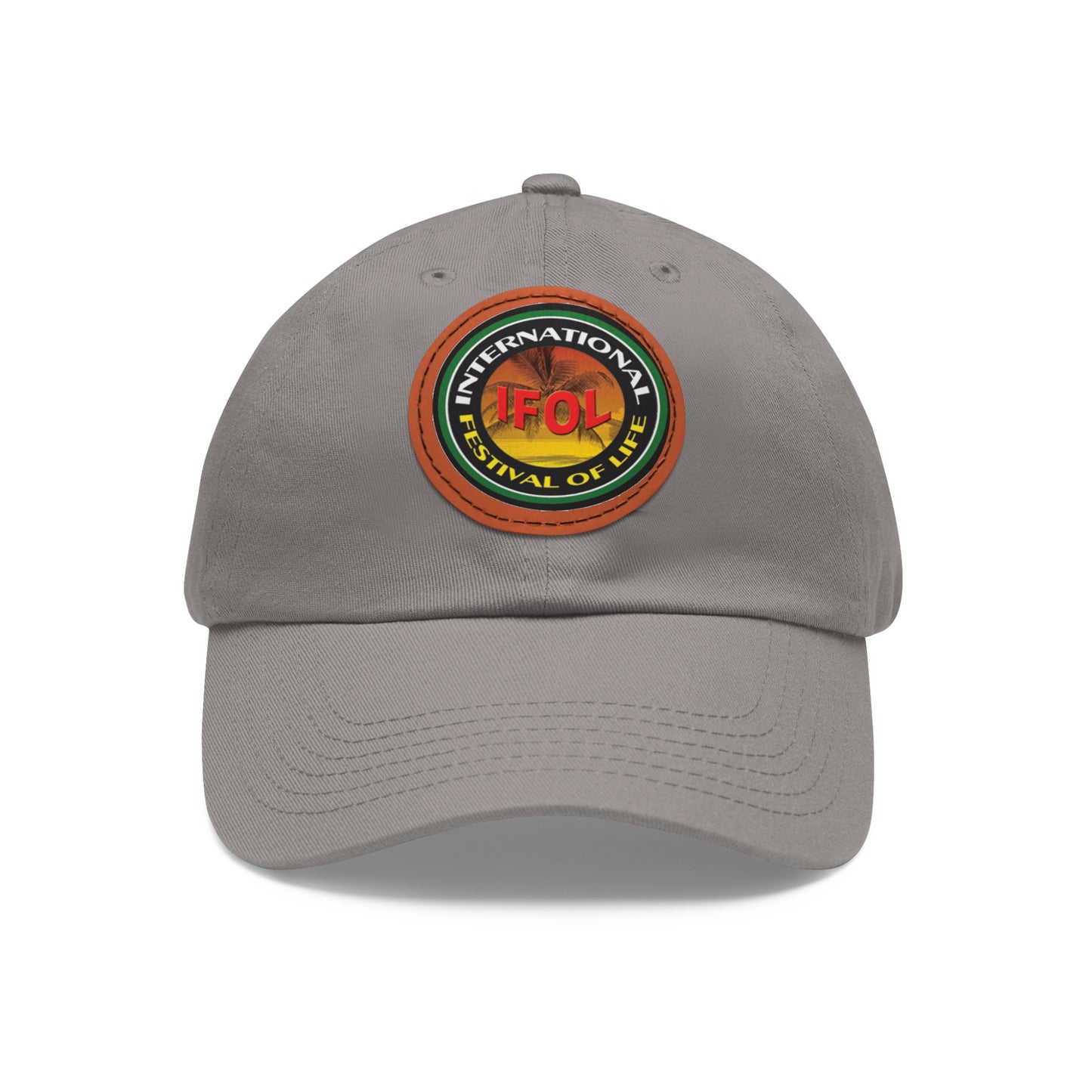 Festival of Life  Hat with Leather Patch (Round)