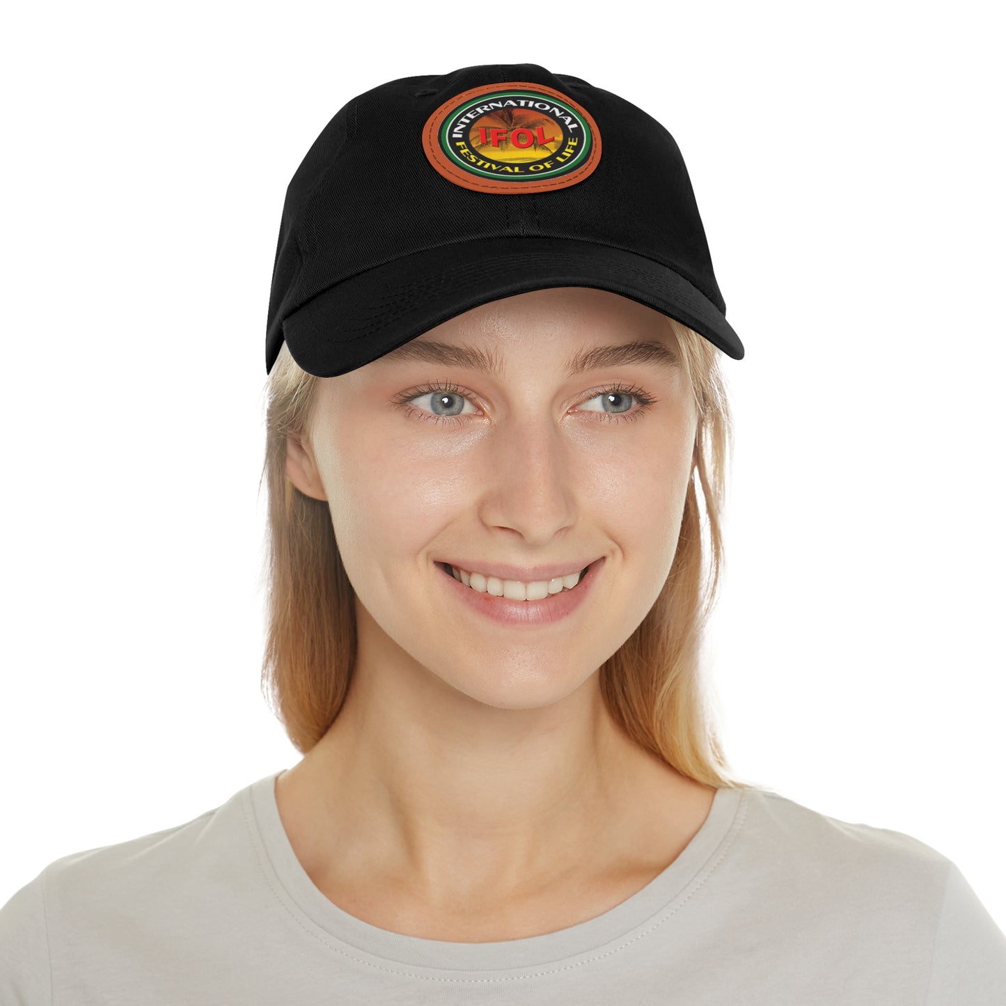 Festival of Life  Hat with Leather Patch (Round)