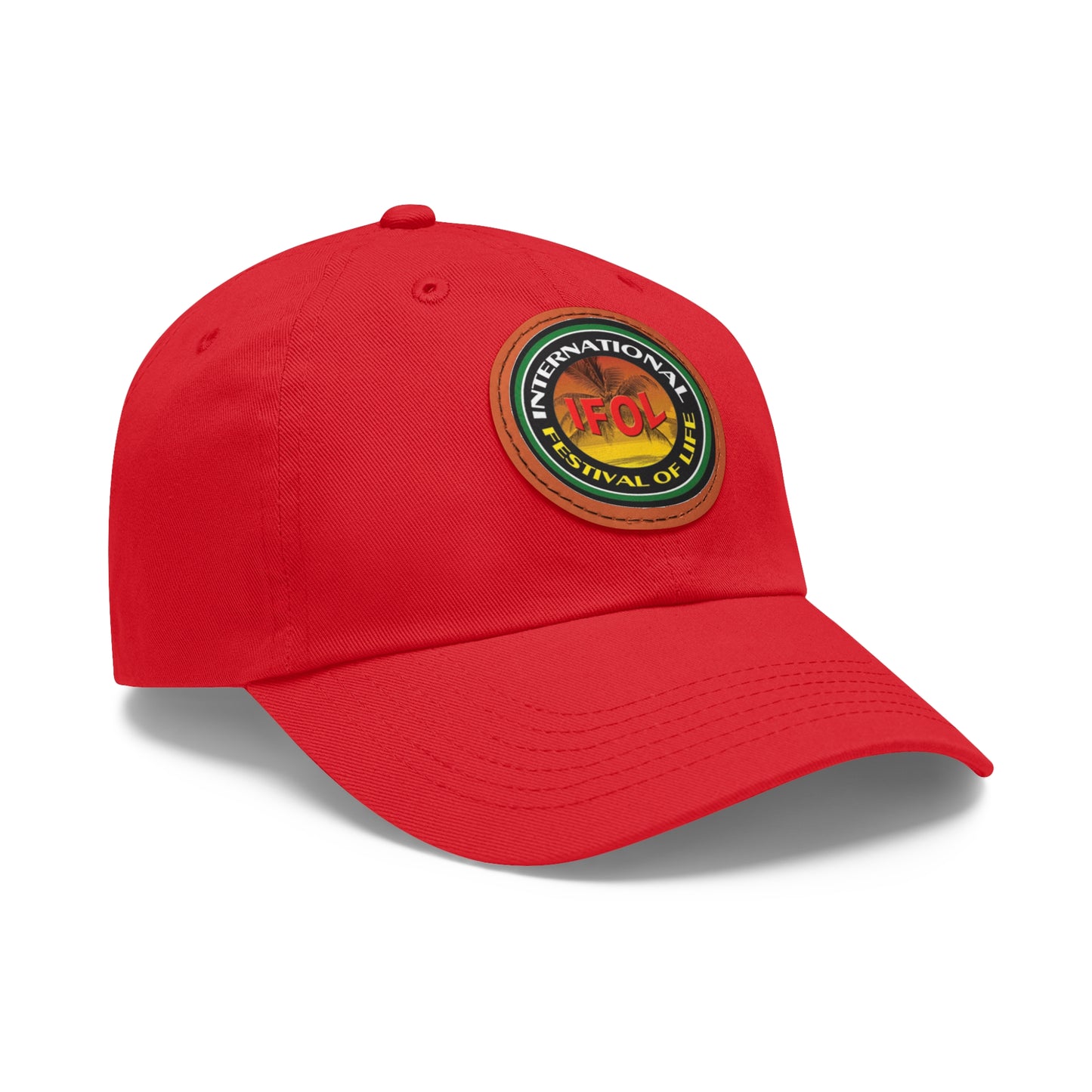 Festival of Life  Hat with Leather Patch (Round)