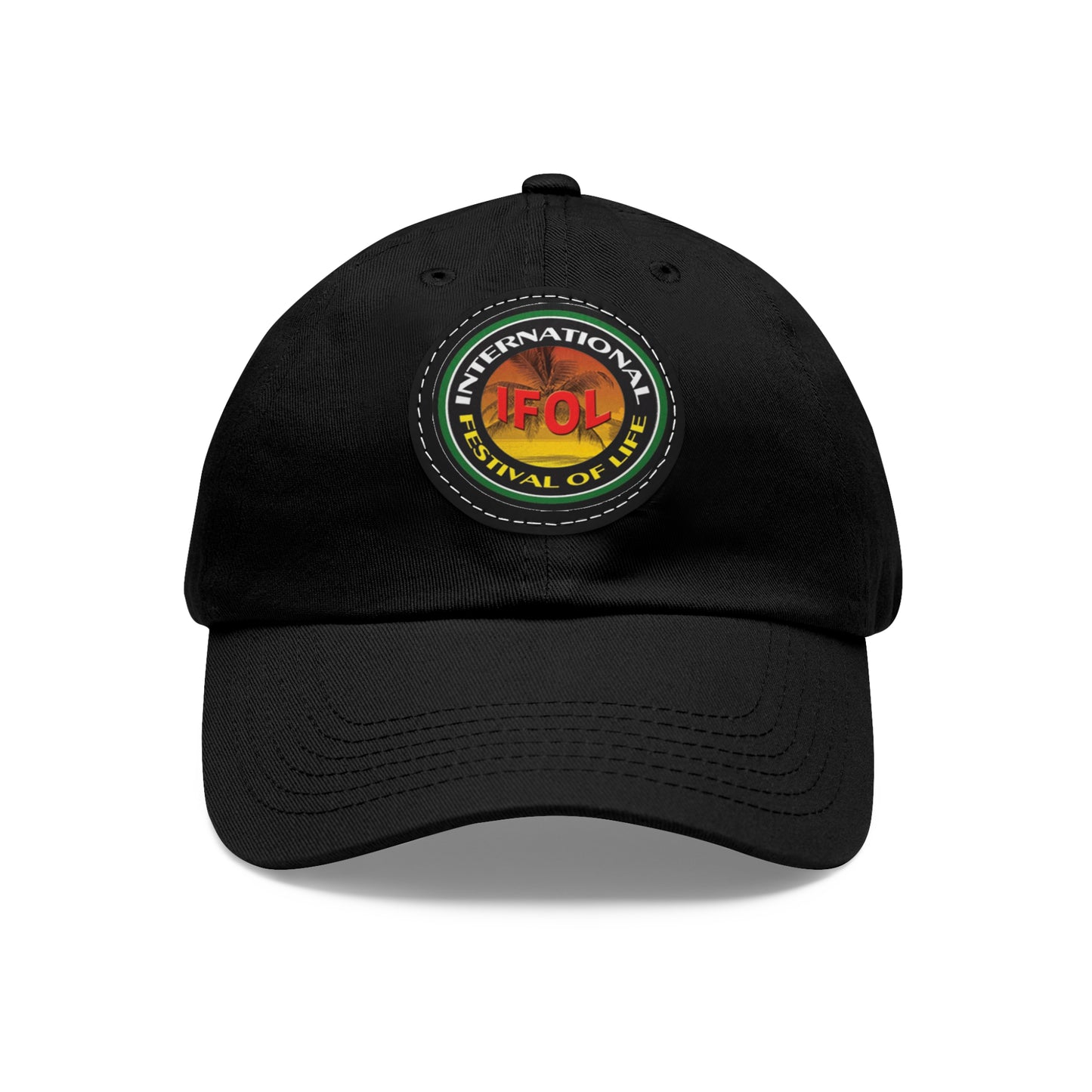 Festival of Life  Hat with Leather Patch (Round)