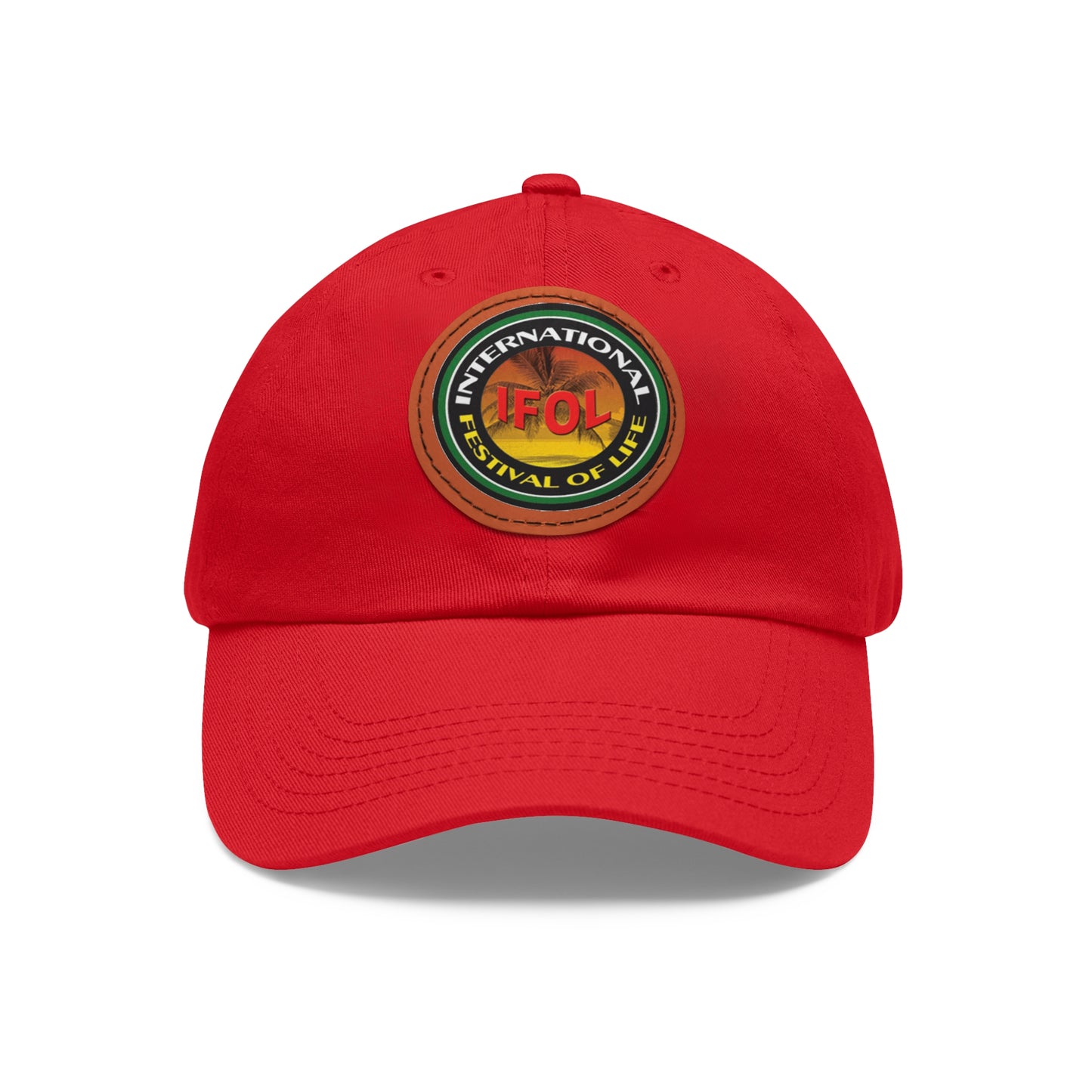 Festival of Life  Hat with Leather Patch (Round)